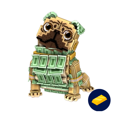 Money Money Puggy | Gold